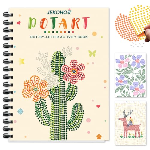 Dot Art for Adults-Coloring Book with 30 Patterns for Relaxation and Stress Relief- Dot-by-Letter-Art Meditations Adult Coloring Books Activity Book for Adults Womens Teens(Not Including Marker)