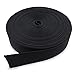 Produktbild MOAMUN 1 Zoll Breite 10 Yards schwarz Nylon schwere Gurtband und 12ER Flachseite Release Schnallen Nylon Gurtband für DIY Handwerk Rucksack Umreifung (Band-18 Hof)
