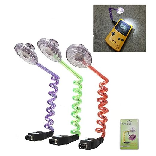 Tekmihat Worm Screen Light Led Illumination Night Lamp with Packing for GBC GBP for Gameboy Color for Gameboy Pocket Console