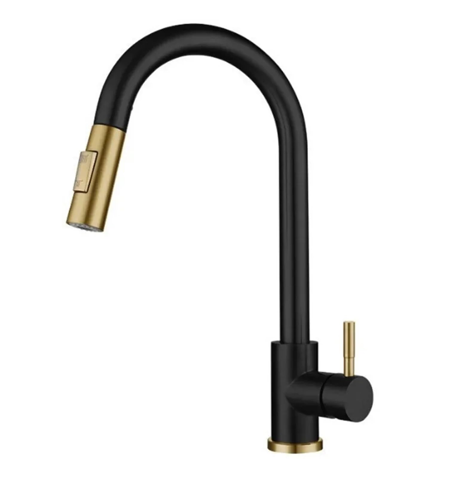 Grifo de cocina extraíble fregadero negro abatible monomando agua caliente