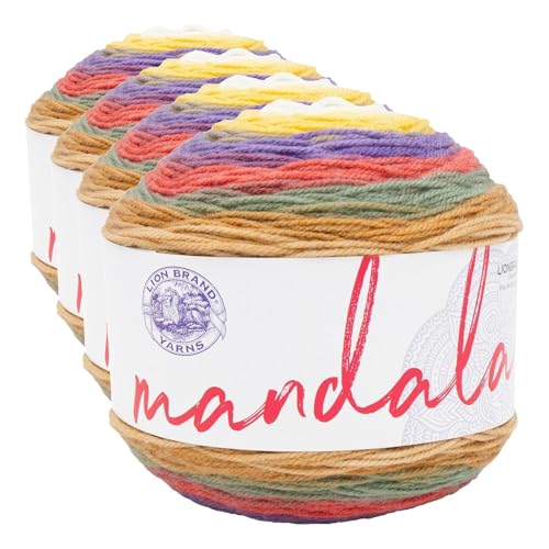 Image of Lion Brand Yarn Mandala, Multicolor Yarn for Knitting, Crochet and Crafting, Moomba, 4 Pack