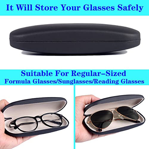 Image of ADBGV 3Pcs Unisex Hard Shell Eyeglasses Cases, Protective Case For Glasses,Sunglasses Case with Cleaning Cloth