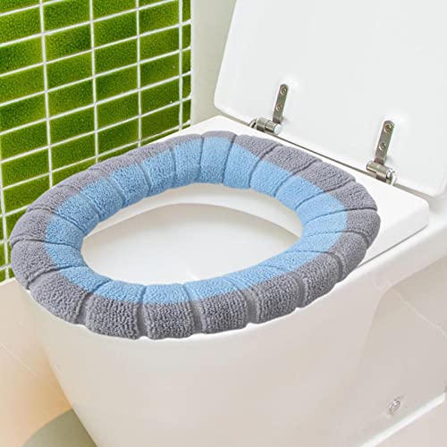 4 Stück WC-Sitzbezug Plüsch Toilettensitzabdeckung, Waschbar Toilettensitzbezug Toilettensitz Pads WC-Sitzwärmer Toilettensitzauflagen, Toilleten Sitz Abdeckungskissen Für Damen Mamas Altere Menschen – Bild 5