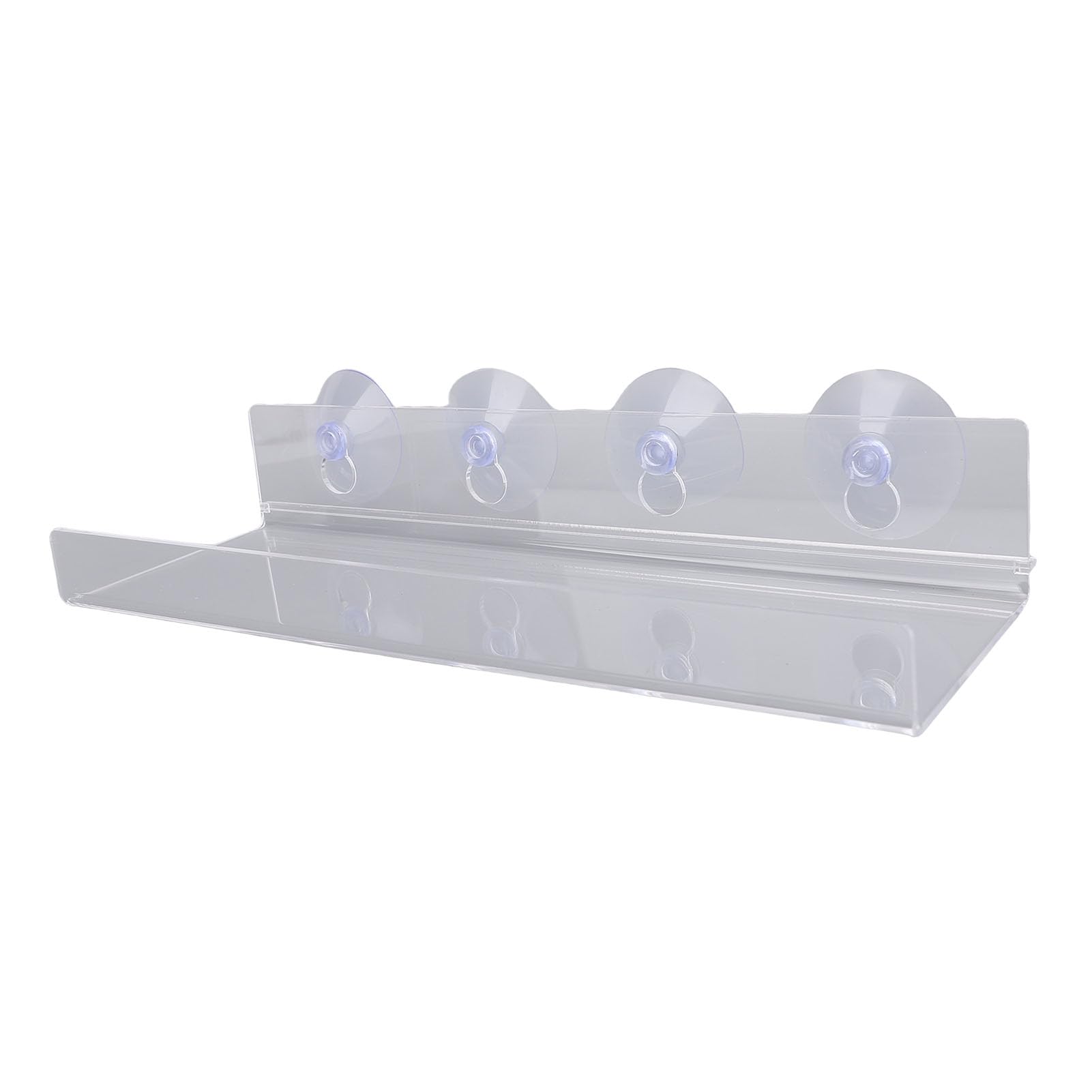 Akrylowe pływające półki na rośliny z przyssawkami 30 x 10 x 5 cm – przezroczysty wyświetlacz naścienny na rośliny domowe, sukulenty, dekoracja kuchni i łazienki