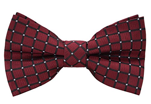 Image of Bow Tie for Men & Boys, Pre-Tied Bowtie Adjustable 9-18in, for Formal Tuxedo, Prom Party, Wedding