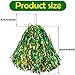 Hooshing 24PCS Green and Gold Pom Poms Cheerleading Metallic Cheer Pompoms with Plastic Handles Sports Spirited for Kids Adults