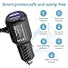 Radar Detector Power Cord,for Uniden Escort Valentine Beltronics Passport Cobra Whistler etc Radar Detector,Dual USB QC3.0 Quick Charger(6.5FT) (RJ11)