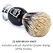 Parker Pure Badger Shaving Brush with Black & Chrome Handle + Stand | 22mm Knot for Cream or Soap | Handcrafted Wet Shaving Brush for Men | Premium Grooming Tool | Iconic Brand