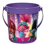 Trolls World Tour Favor Container, 4 7/8' H x 4 3/8', Multicolor - 1 Pc.