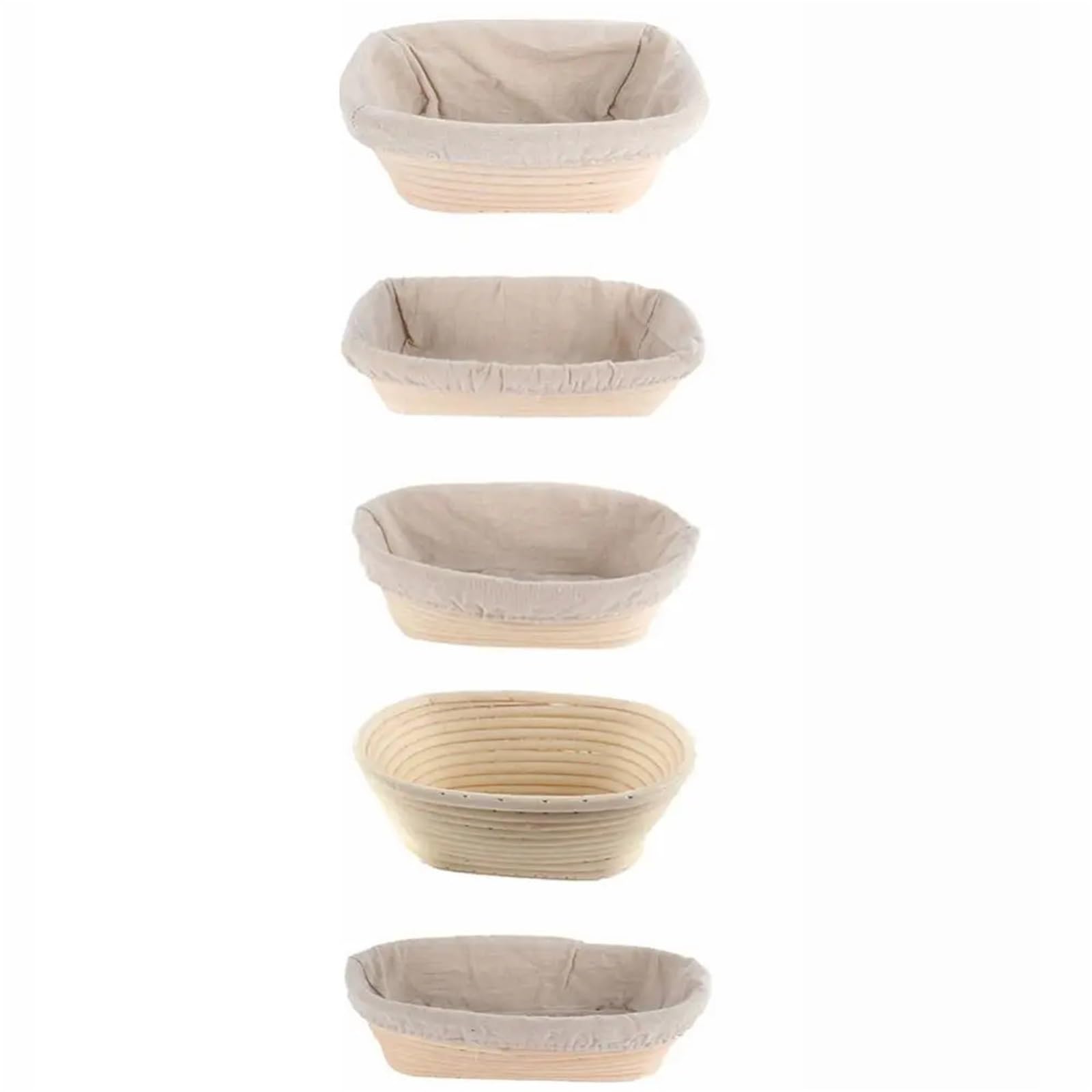 Cestas for fermentación de masa pan, cesta mimbre, madre ratán portátil, cestas for, herramientas cocina Para Hornear Pan(15X8X5cm)