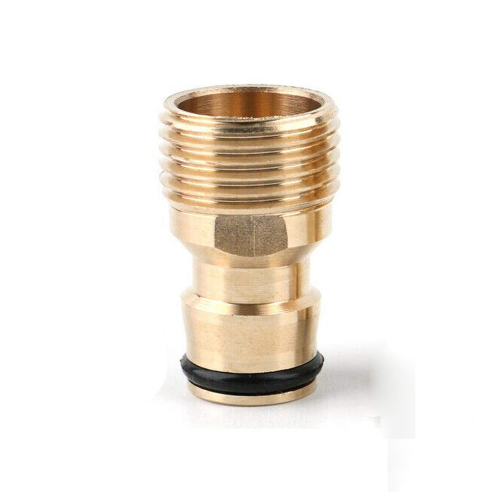 BE-TOOL Tap Hose Connector 1/2" Male Brass Threaded Faucet Adapter Garden Hosepipe Tap Connector for Basin Faucets (Pack of 2)