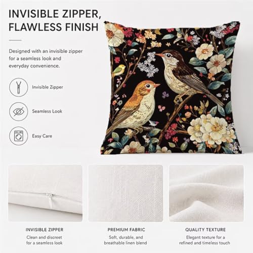 Coussin extérieur imperméable 55x55cm oiseau pour terrasse - 6