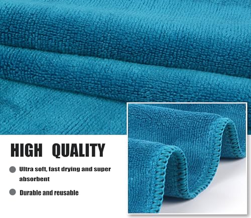 HIDMD Microfibre Sports Towels Gym Towels Workout Sweat for Gym Fitness,Yoga, Camping Fast Drying Absorbent 3Pack 40cm X80cm Gray+Blue+Lake blue - Image 5