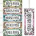 Birthday Crowns for Kids Classroom 36 Pack Eucalyptus Magnetic Hall Passes for Classrooms 6PCS Classroom Hall Pass for Student Library Office Nurse Boy Girl Teacher Lanyard School Supplies