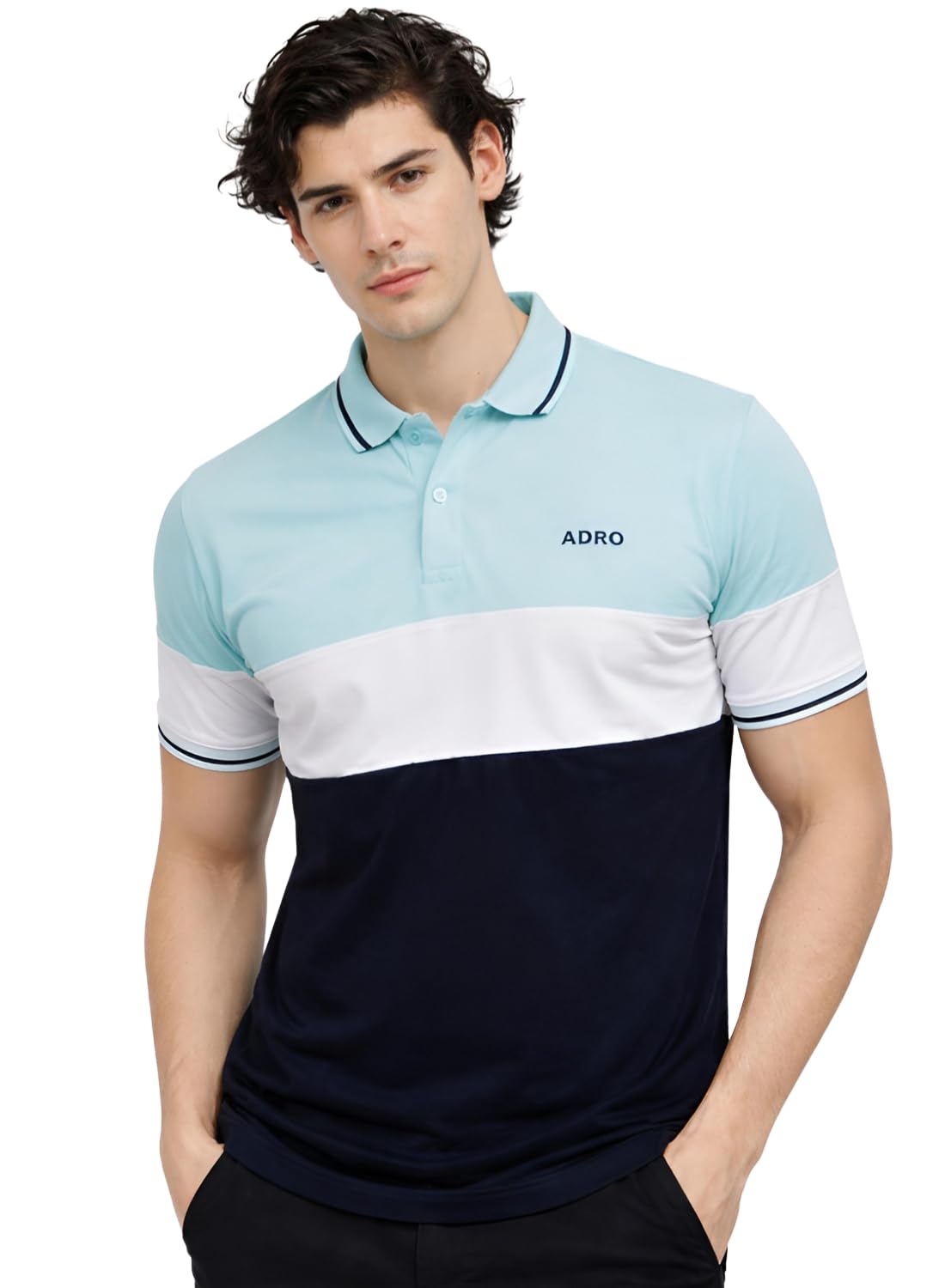 Multicolour Polo T Shirt | 100% Cotton Mens Polo Tshirt | Regular Fit Half Sleeve Cut & Sew Polo T-Shirt for Men-image-18