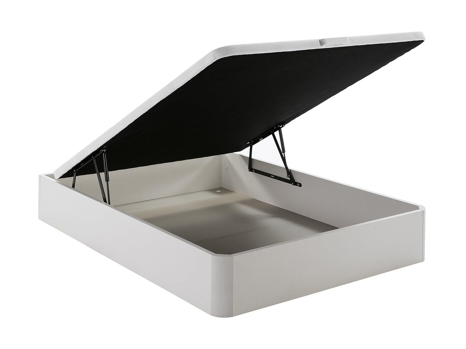 Vente-unique Sommier Coffre HESTIA de DREAMEA Play - Blanc Mat - 140 x 190 cm