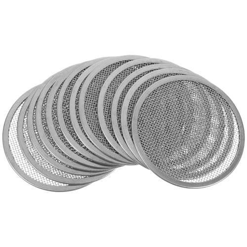 ROMISBABA 12Pcs 68Mm Stainless Steel Sprouting Lids for Mason Jars – Wide Mouth Jar Strainer Caps with Mesh Filter Screen – Reusable Household Canning Supplies for Seed Sprouting and Kitchen