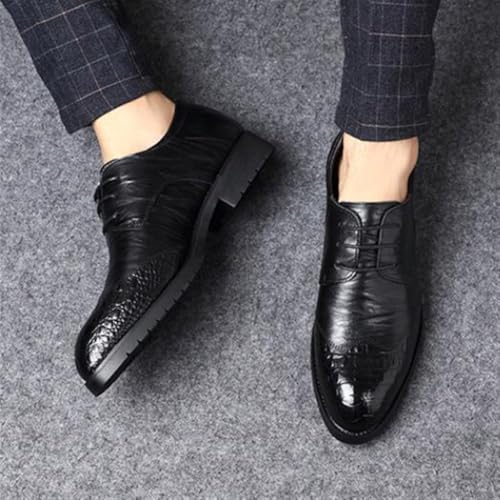Men's Dress Shoes Oxfords Slip Shoes Casual Business Oxford Leather Shoes Round Toe Slip-On Solid Handmade Dress Shoes for Men4