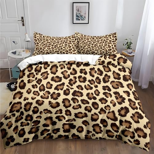 Parure de lit léopard 220x240 en microfibre premium douce - 2