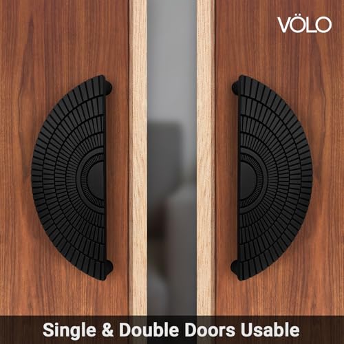 Image of VOLO Main Door Handle - Heavy Duty Pull Handle for Wooden & Glass Doors in Home, Office & Hotel Use (Model: S-626) - Pack of 1 Set (Black - 224MM)