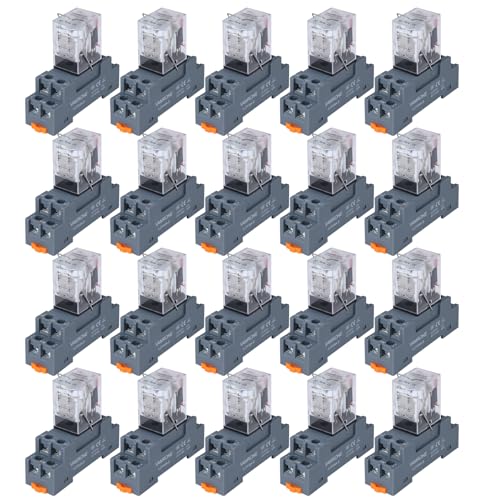 20Pcs Electromagnetic Power Relay 8-Pin DPDT 12V