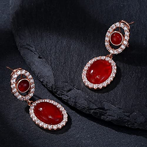 Pendientes de ágata de plata vintage de alta joyería para mujer 6