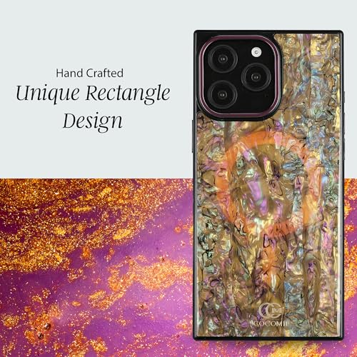 Image of COCOMII Rectangle for iPhone 14 Pro Case, Eclipse Abalone Shell