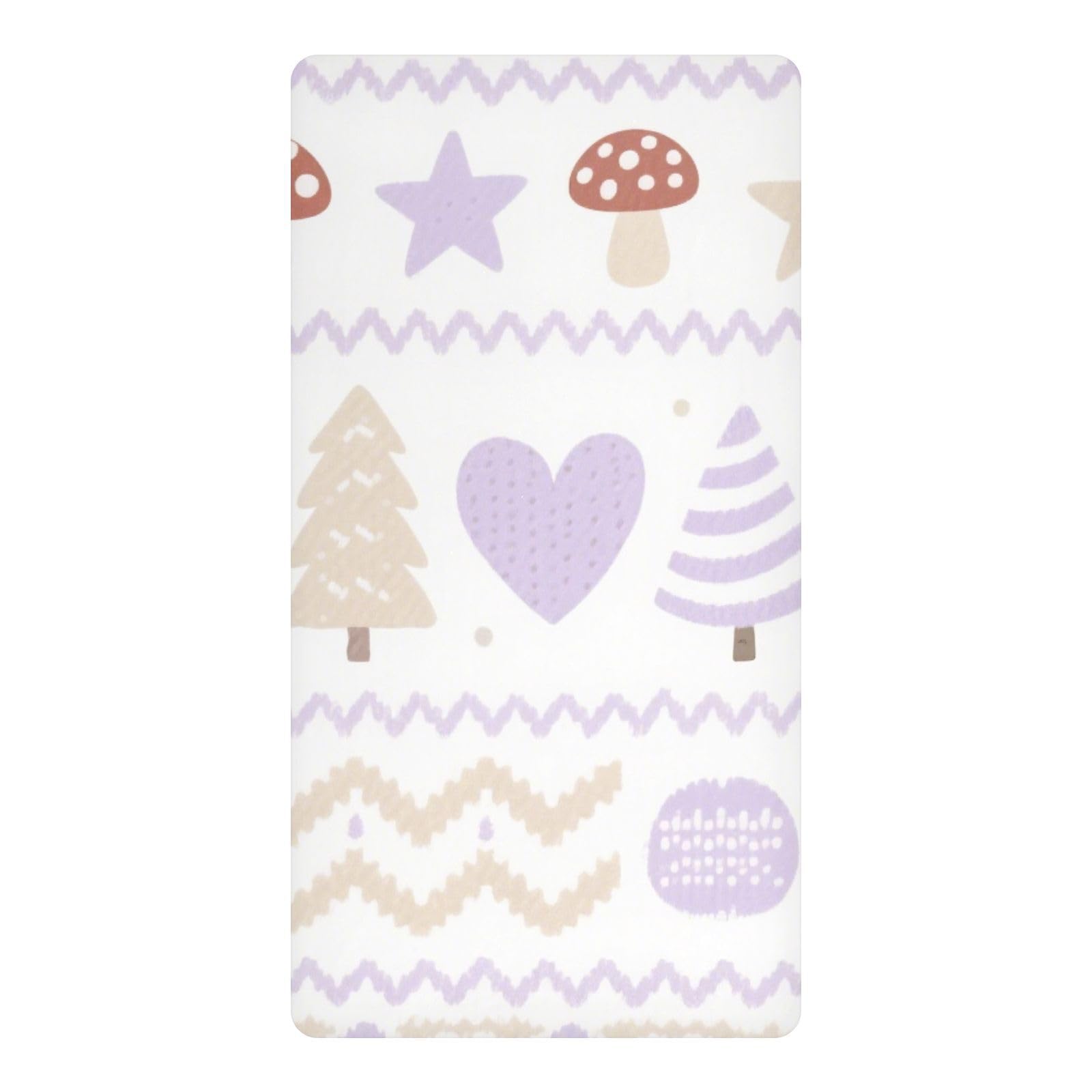 Draps imperméables berceau violet 132x71 drap housse bébé cerf hiver mixte