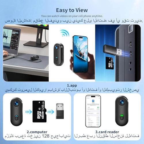 4K Action Camera, 128GB Sports Camera IPX7 Waterproof with 120° Wide Angle, Wearable Body Cam with 10+ Accessories for Motorcycle, Diving, Cycling & Vlogging