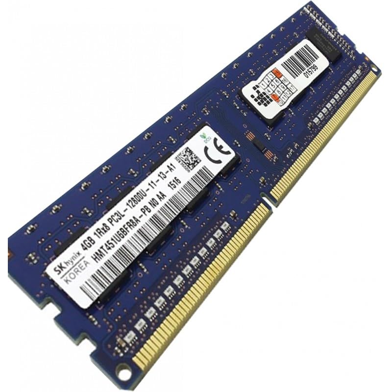 Mémoire RAM Hynix Barrette Mémoire 4Go RAM DDR3 HMT451U6BFR8A-PB DIMM PC3L-12800U 1Rx8