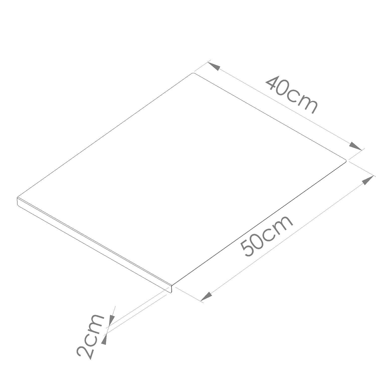 Bonussi Tagliere Spianatoia per Alimenti Professionale 40x50 AISI 304
