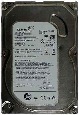 Seagate Barracuda 7200.12 500 GB 7200RPM SATA 6Gb/s with NCQ 16MB Cache 3.5 Inch Internal Bare Drive ST3500413AS