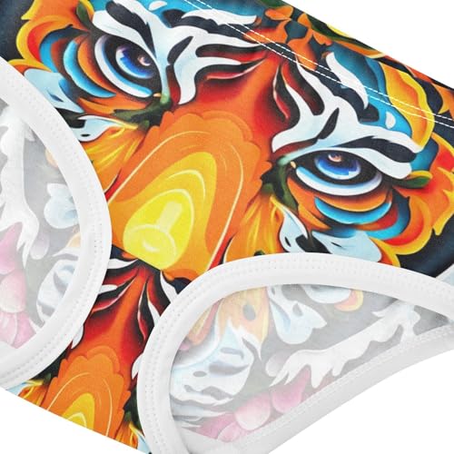 Majestic Tiger Vibrant Panties for Girl Toddler Girls Underwear Cotton Animals Briefs Kids Undies 2t4