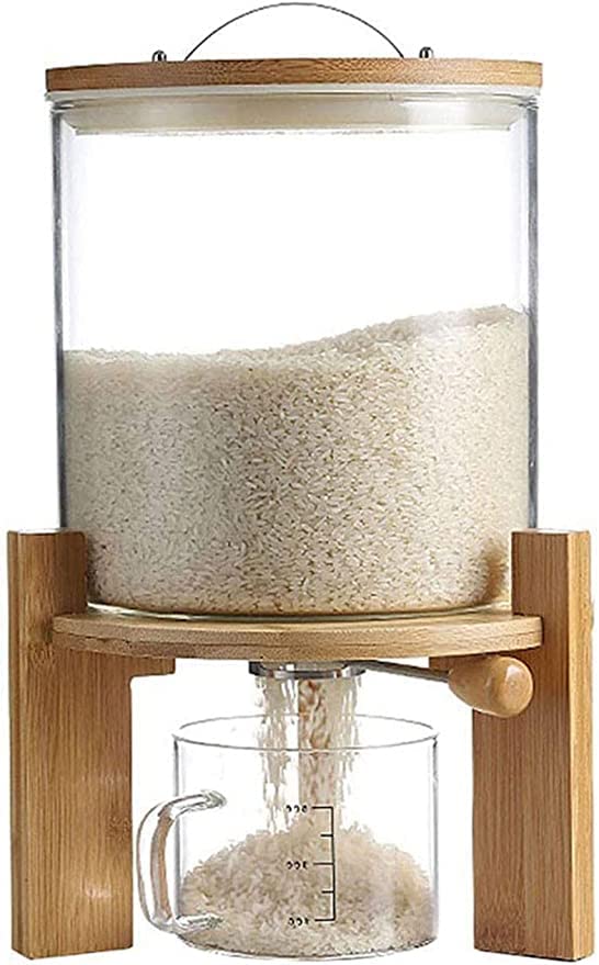 Amazon｜米びつ 5L/8Lライスディスペンサー 米入れ 計量カップ付貯蔵