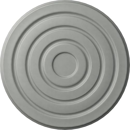 Ekena Millwork ROS05X00LI Lisboa Roseta Redonda, 5"OD x 38"P, Imprimado