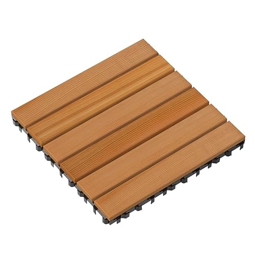 11" x 11" Cedar Sauna Floor Mat Tile | Moisture-Resistant Solid Wood & Interlocking Base | Drainage-Friendly Modular Flooring for Saunas, Steam Rooms, and Spas