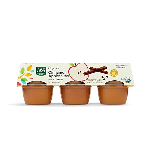 365 by Whole Foods Market Salsa de manzana y canela orgánica 4 onzas paquete de 6