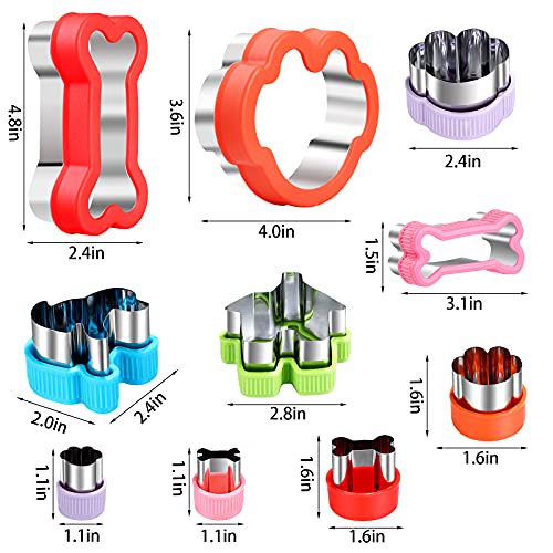 Dog Cookie Cutters,Dog Bone Cookie Cutter Set,Including Dog Bone, Paw Print Ect. Stainless Steel Cookie Cutter Molds For Kids Suitable For Sandwiches,Mini Pie, Fruit And Cookies #TOP1