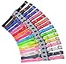 Partner Puppy ID Collars 16 pcs/Set Super Soft Nylon Puppy ID Collar Adjustable Breakaway Whelping Litter Collars