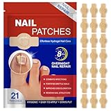 Nail Patches 21 PCS Toenail Treatment Extra Strength 8-Hour Overnight Nail Fast Acting Repair Effortless Hydrogel Nail Care and Repair for Damaged Nails Overnight Renewal for Men and Women