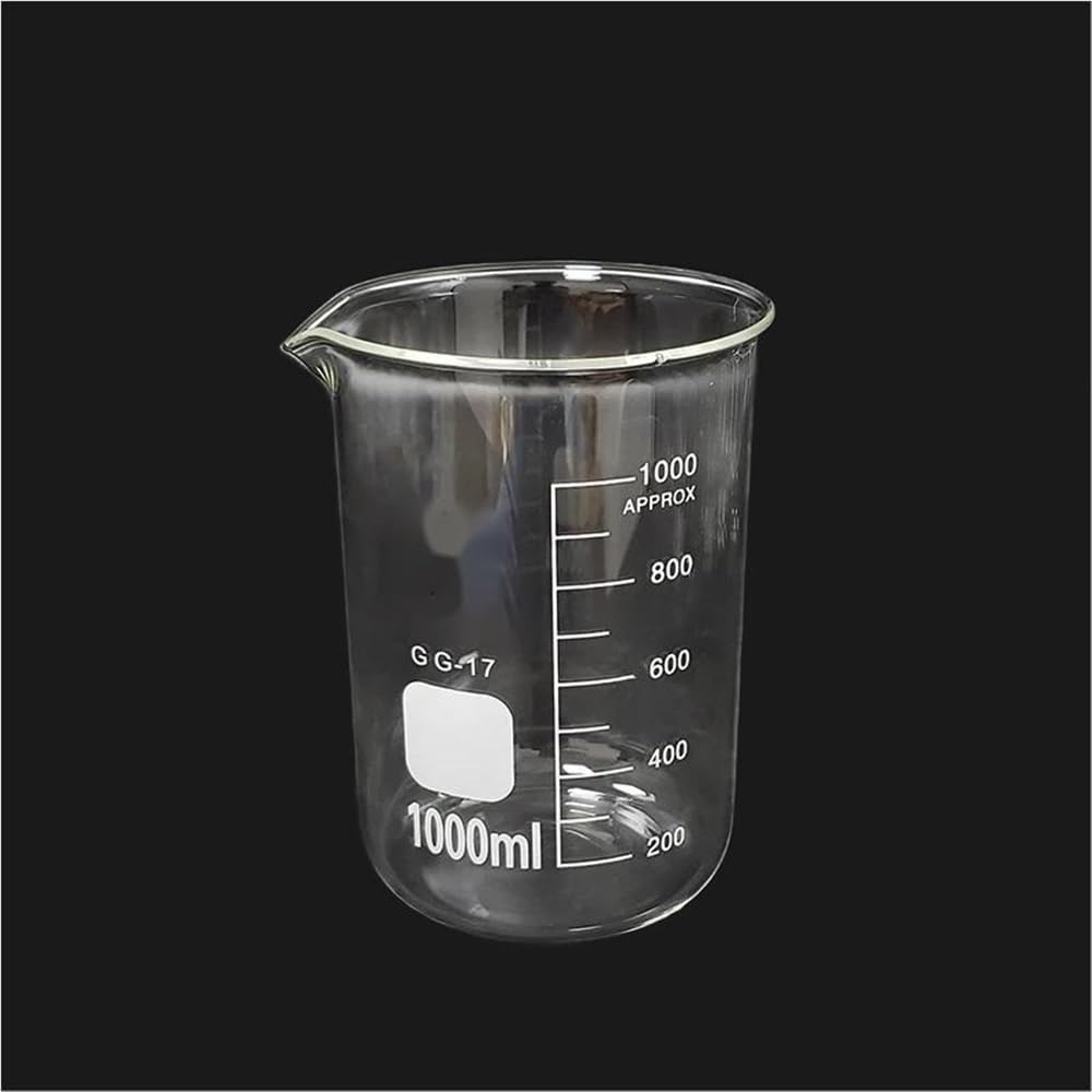Vaso de precipitados de laboratorio, Paquete De Vasos Vidrio Borosilicato 4 Tamaños Múltiples for Material Laboratorio Experimentos Química