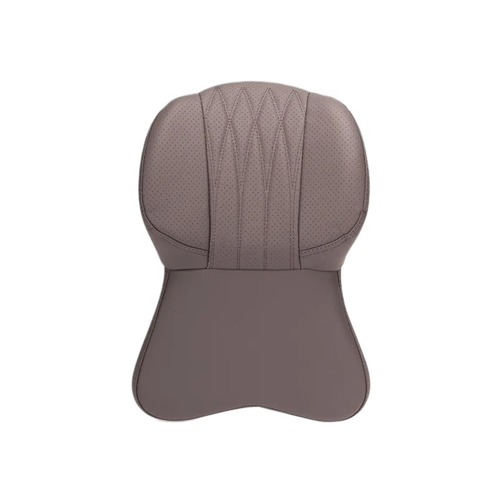 KAUWYEHD Car Seat Accessories Fit For BMW For Mercedes Nappa Leather Car Seat Cushion Lumbar Support Neck Pillow(Brown a)