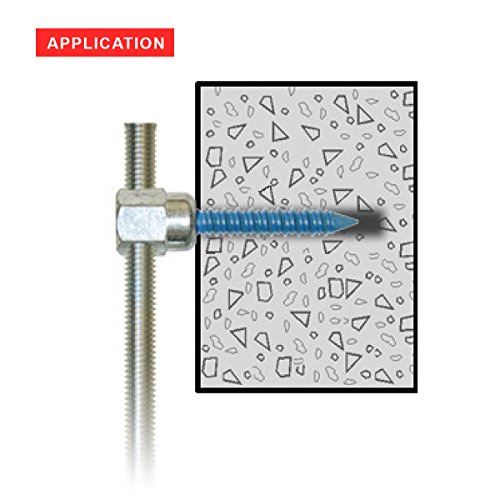 Varilla roscada horizontal Everflow 8061957 de 3/8 para anclaje en estructuras de hormigón 4