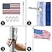 Heavty Extra Thick 20FT Telescoping Flag Pole Kit, Aluminum Telescopic Flagpole Set with 3'x5' US American Flag & Golden Ball Topper for Commercial or Residential, Can Fly 2 Flags, Silver