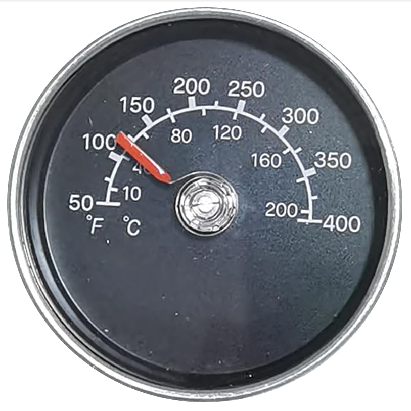 Temp Guage/Temperature dial Compatible with Masterbuilt MB20077618 Analog Electric Smoker,MB20077618 Replacement Part Thermometer Gauge