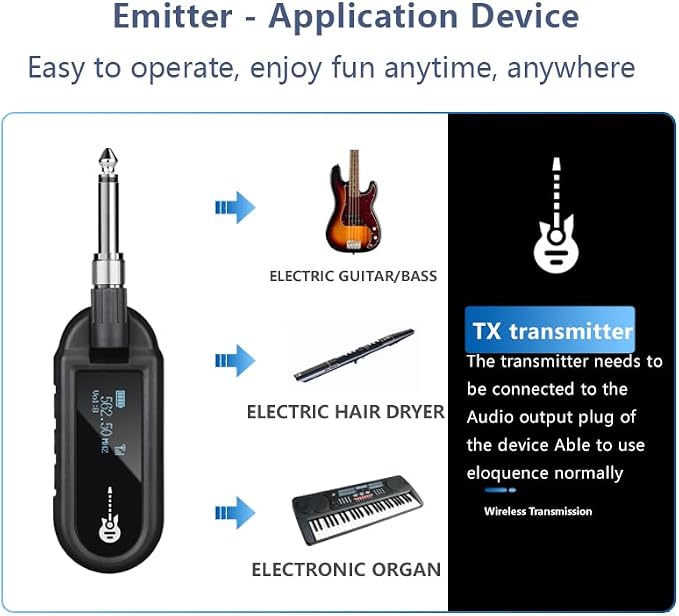 Sistema inalámbrico para guitarra YXG UHF M-02 miniatura 3