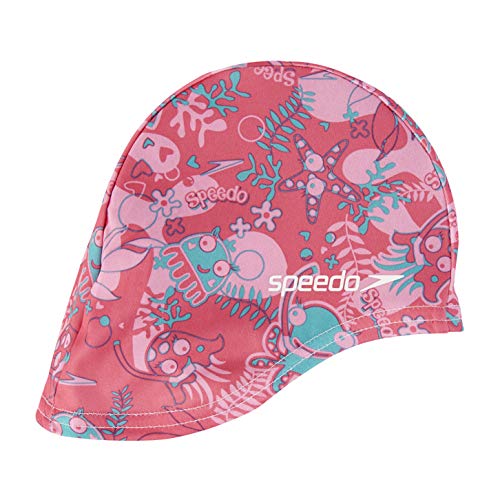 Speedo Sea Squad Polyester Cap Junior Gorros de Natación, Unisex niños, Pink, Talla Única