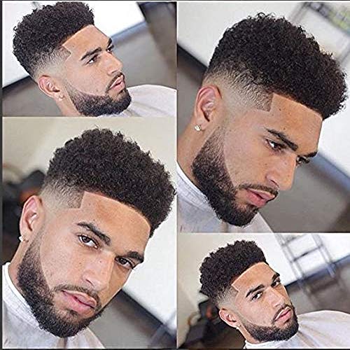 Afro Kinky Curly Full Swiss Lace Men Toupee Afro Curly Toupee Men Replacement System Hairpieces