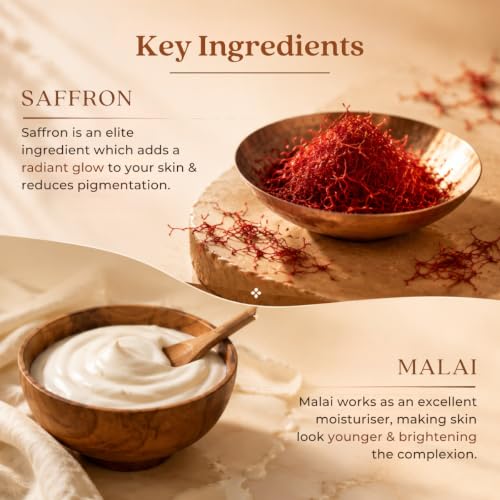 Image of Just Herbs Saffron + Malai Nourishing Body Milk Moisturizer for Men & Women