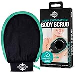 Dermasuri Deep Exfoliating Glove - Polishing Mitt Body Scrubber - Korean Skin Cleaner Exfoliator & Dead Skin Buffing Treatment - Keratosis Pilaris Scrub Remover- Shower Skincare (1 Pack)